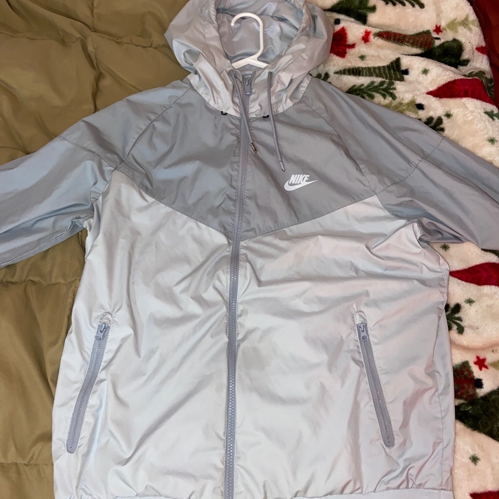 Grey Nike windbreaker